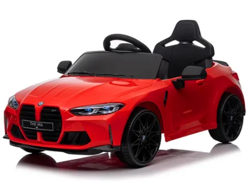 BMW m4 CZERWONY  Auto na akumulator EVA Skóra pilot
