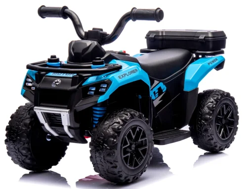Quad na akumulator dla dzieci muzyka światło Akumulator litowo-jonowy niebieski
