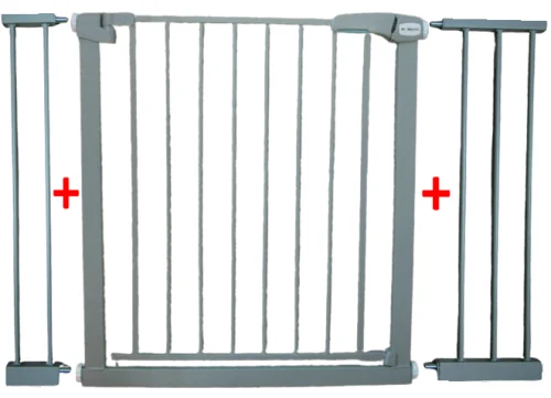 Bramka barierka zabezpieczającaS3 SZARA na schody, drzwi 79-115 cm rozporowa ochronna