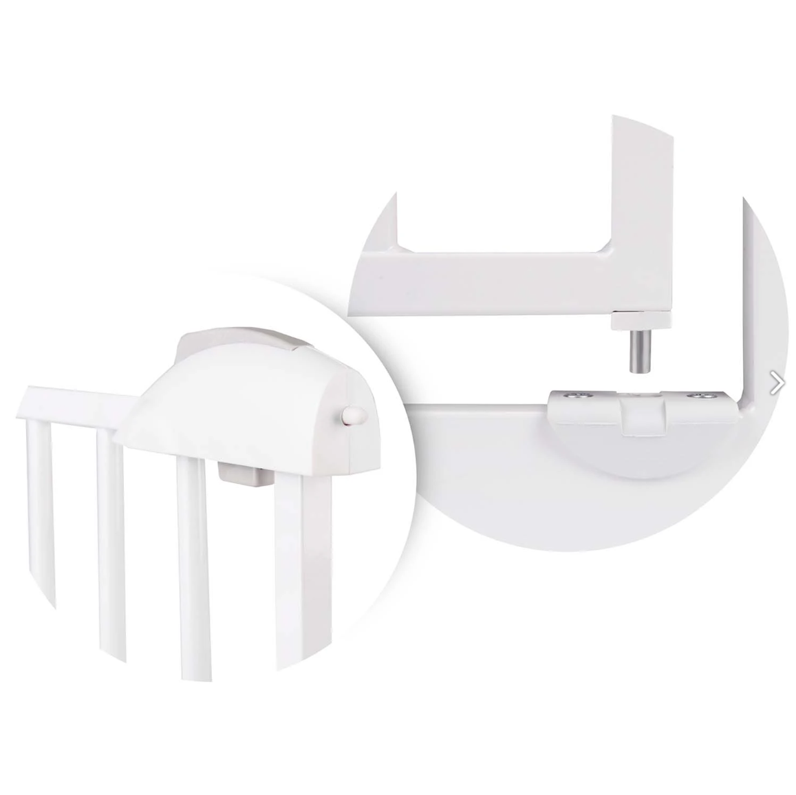 Barierka bramka zabezpieczająca na schody biała bramka rozporowa 75 do 105 cm