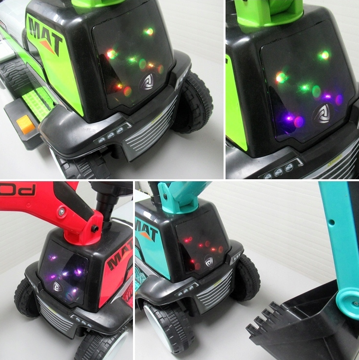 Koparka na akumulator dla dzieci niebieska Muzyka światła LED twojadzidzia