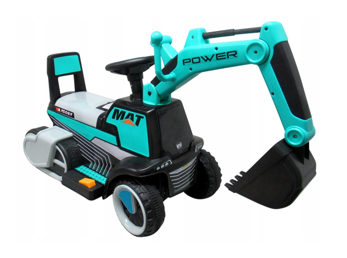 Koparka na akumulator dla dzieci niebieska Muzyka światła LED twojadzidzia