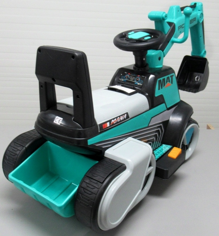 Koparka na akumulator dla dzieci niebieska Muzyka światła LED twojadzidzia