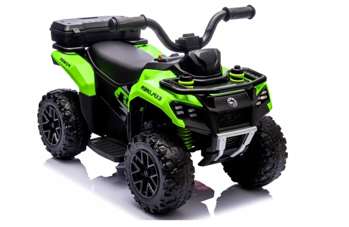 Quad dla dzieci na akumulator muzyka światło Akumulator litowo-jonowy zielony