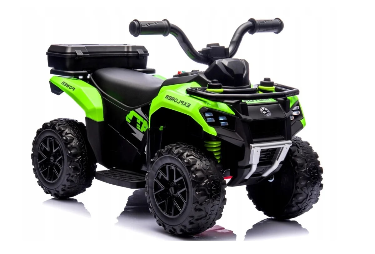 Quad dla dzieci na akumulator muzyka światło Akumulator litowo-jonowy zielony
