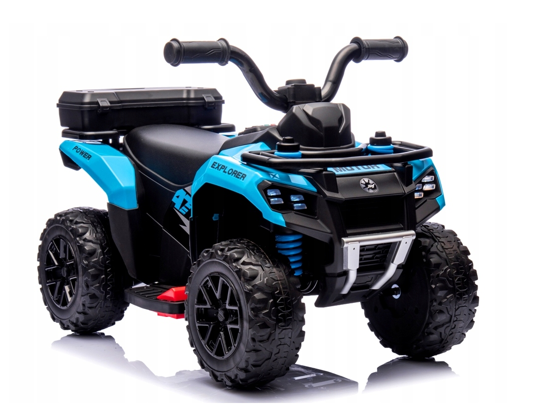 Quad na akumulator dla dzieci muzyka światło Akumulator litowo-jonowy niebieski
