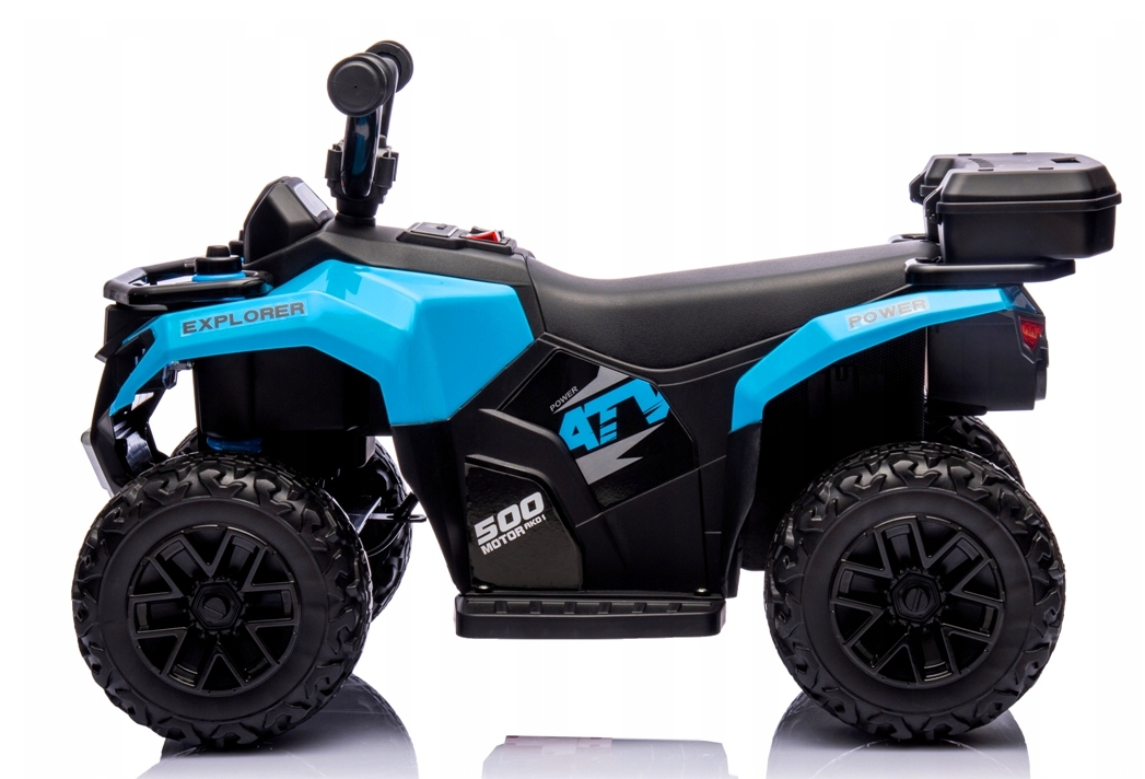 Quad na akumulator dla dzieci muzyka światło Akumulator litowo-jonowy niebieski