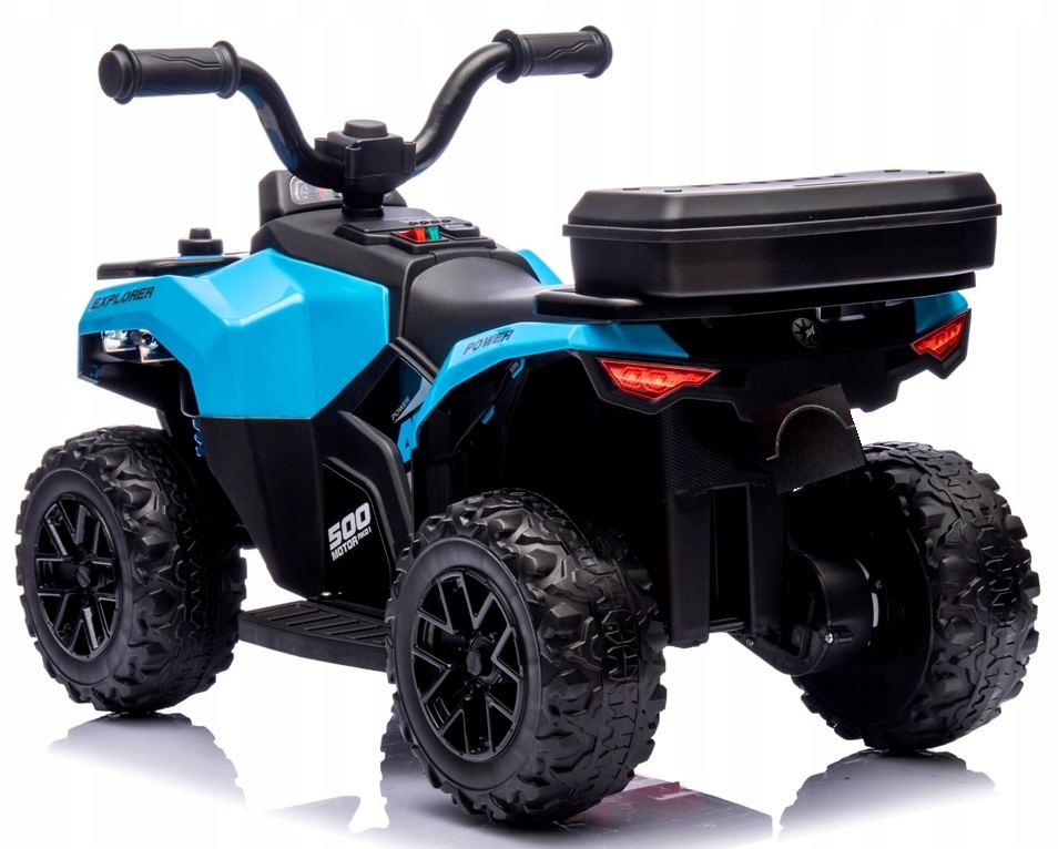 Quad na akumulator dla dzieci muzyka światło Akumulator litowo-jonowy niebieski