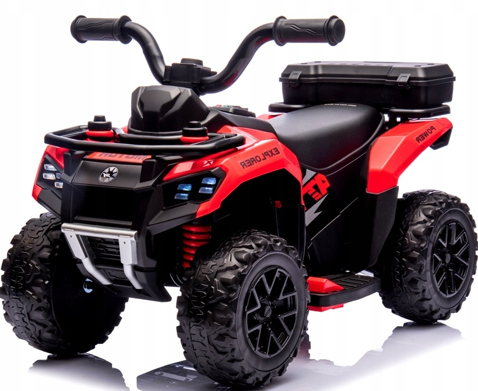 Quad na akumulator dla dzieci muzyka światło Akumulator litowo-jonowy czerwony