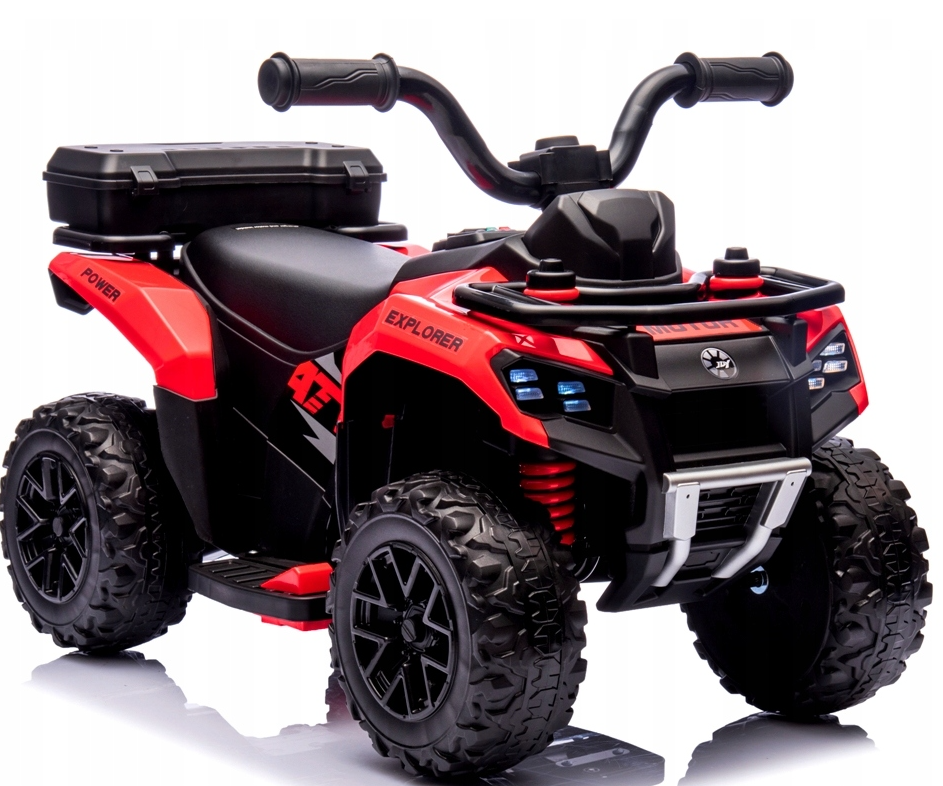 Quad na akumulator dla dzieci muzyka światło Akumulator litowo-jonowy czerwony