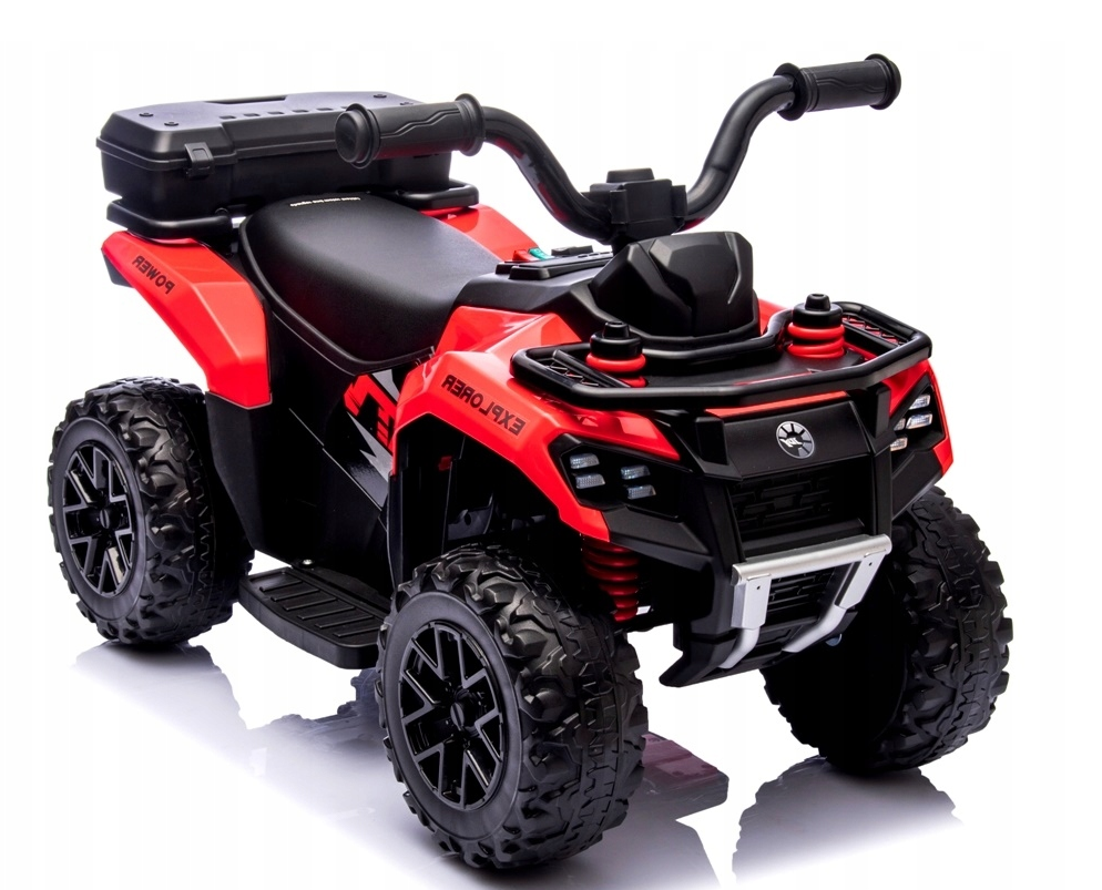 Quad na akumulator dla dzieci muzyka światło Akumulator litowo-jonowy czerwony