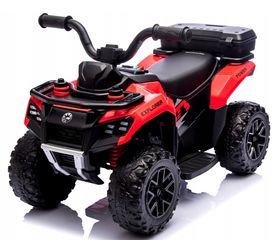 Quad na akumulator dla dzieci muzyka światło Akumulator litowo-jonowy czerwony