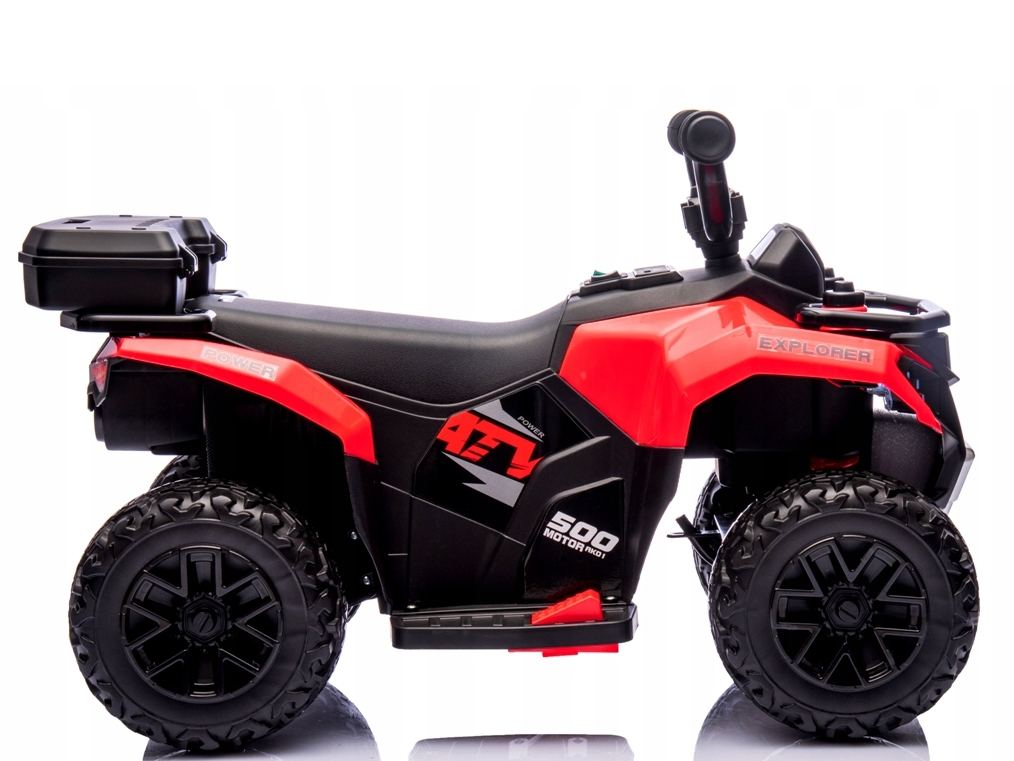 Quad na akumulator dla dzieci muzyka światło Akumulator litowo-jonowy czerwony