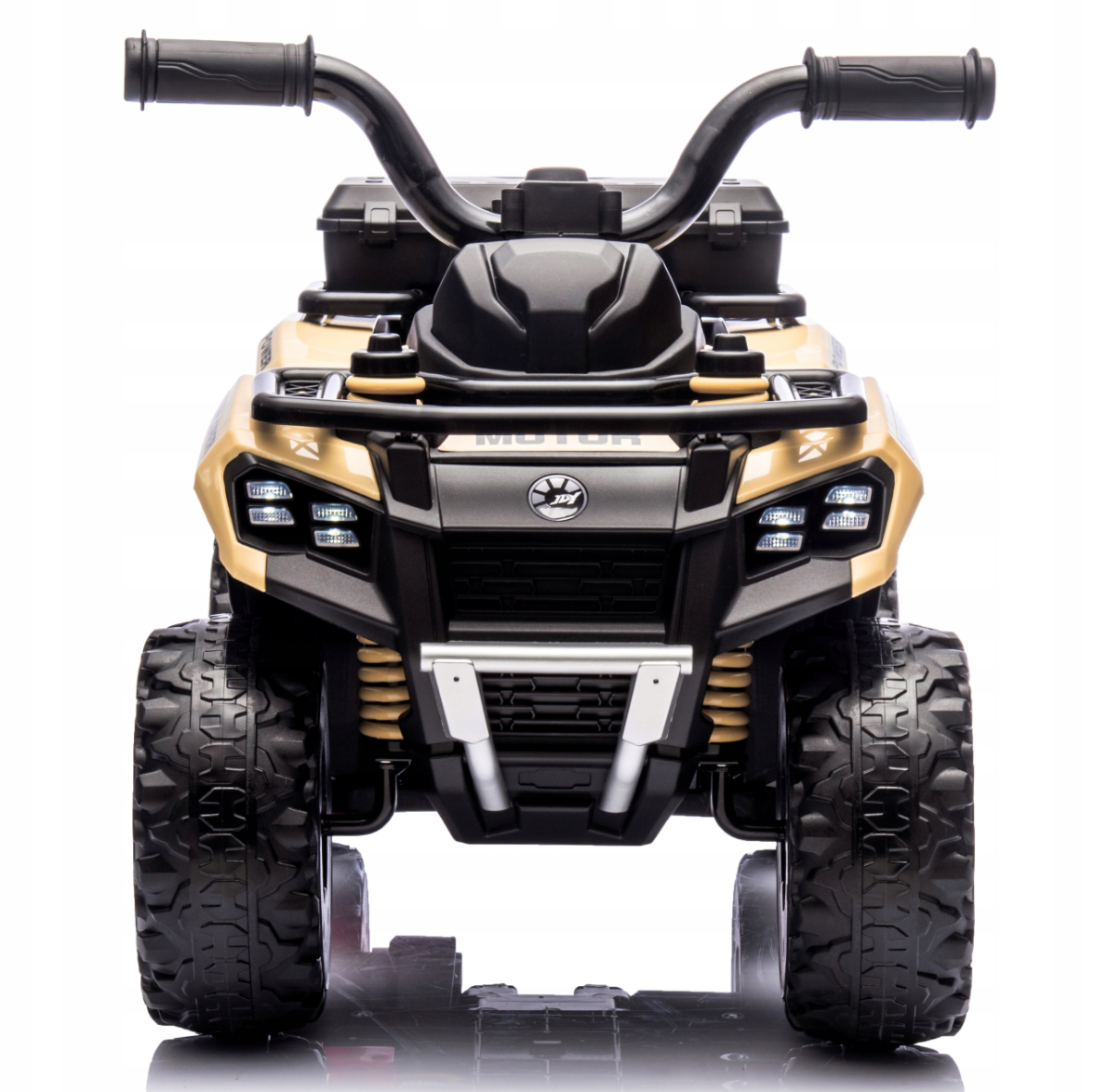 Quad dla dzieci na akumulator muzyka światło Akumulator litowo-jonowy khaki brązowo beżowy