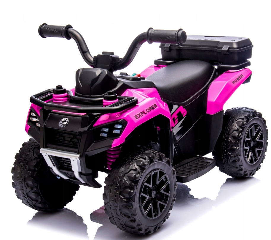 Quad elektryczny dla dzieci na akumulator muzyka światło Akumulator litowo-jonowy różowy