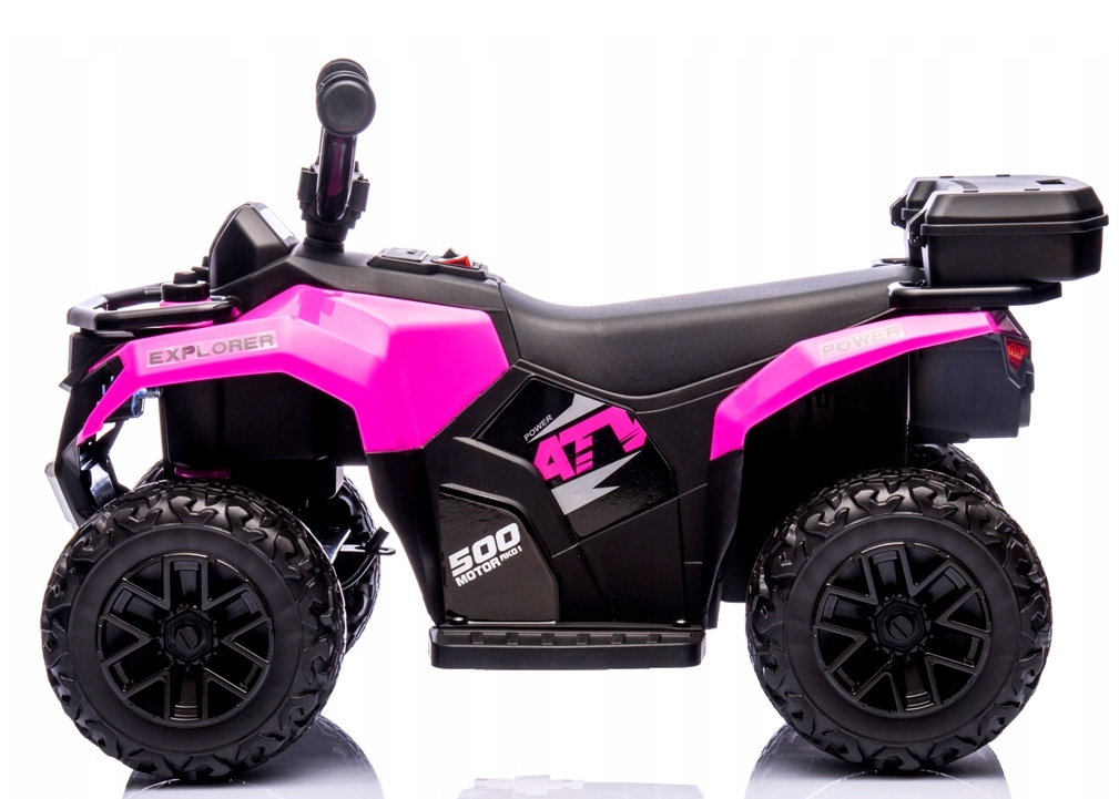 Quad elektryczny dla dzieci na akumulator muzyka światło Akumulator litowo-jonowy różowy