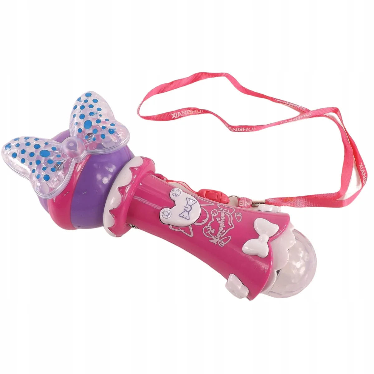 Mikrofon 10 piosenek mp3 kabel smycz światła 775r