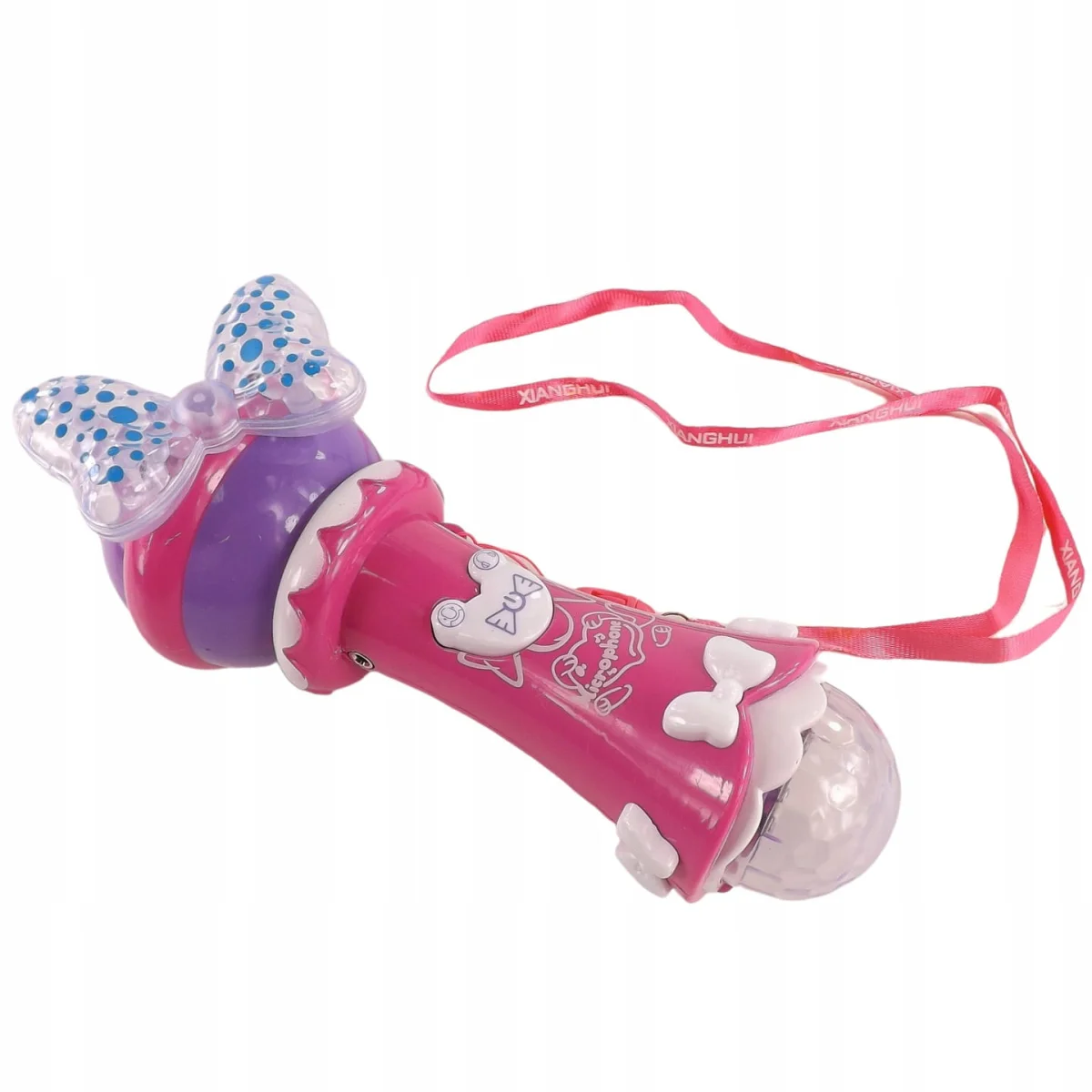 Mikrofon 10 piosenek mp3 kabel smycz światła 775r