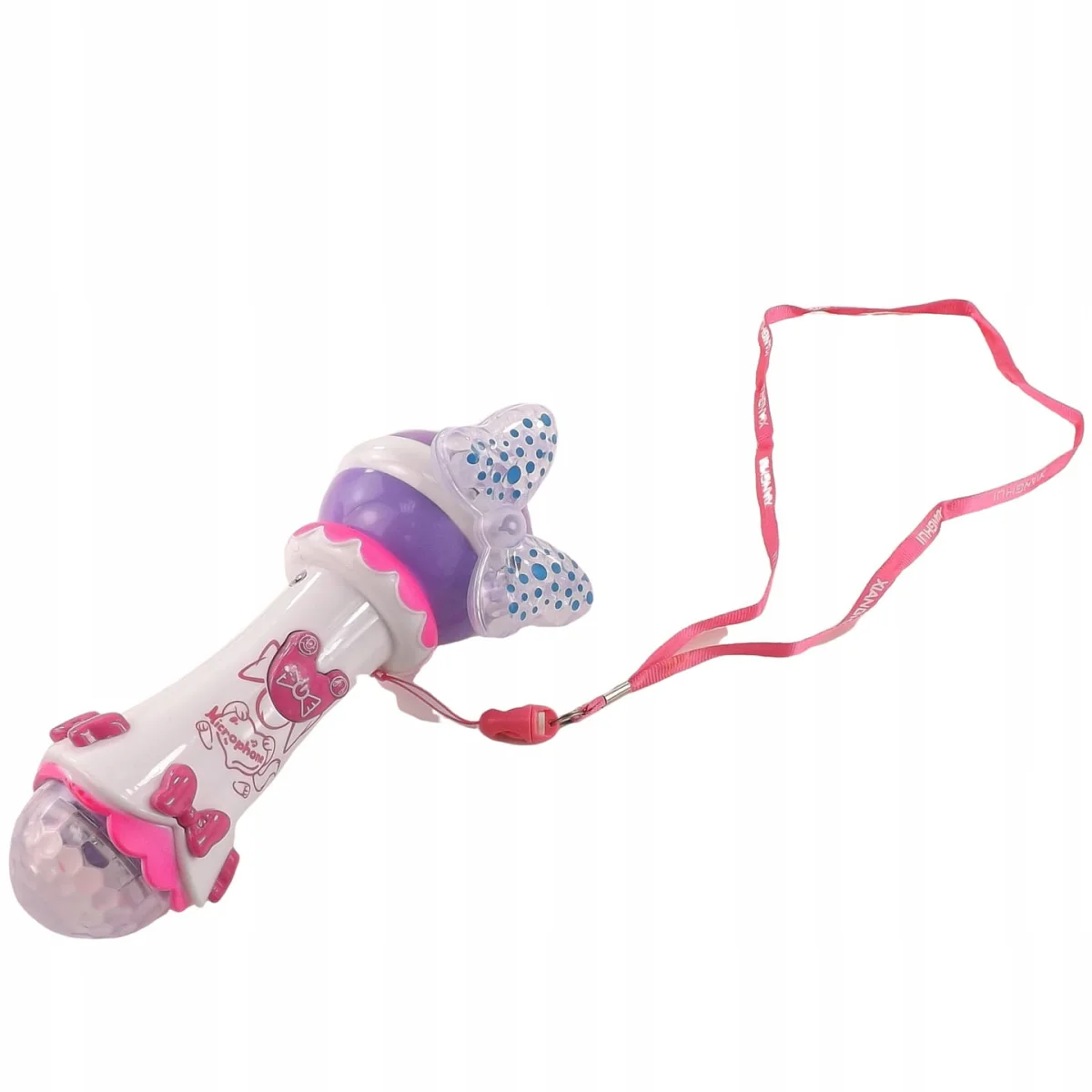 Mikrofon 10 piosenek mp3 kabel smycz światła 775