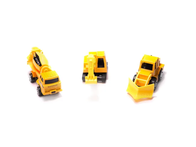 Samolot transporter z autami maszyny budowlane bok