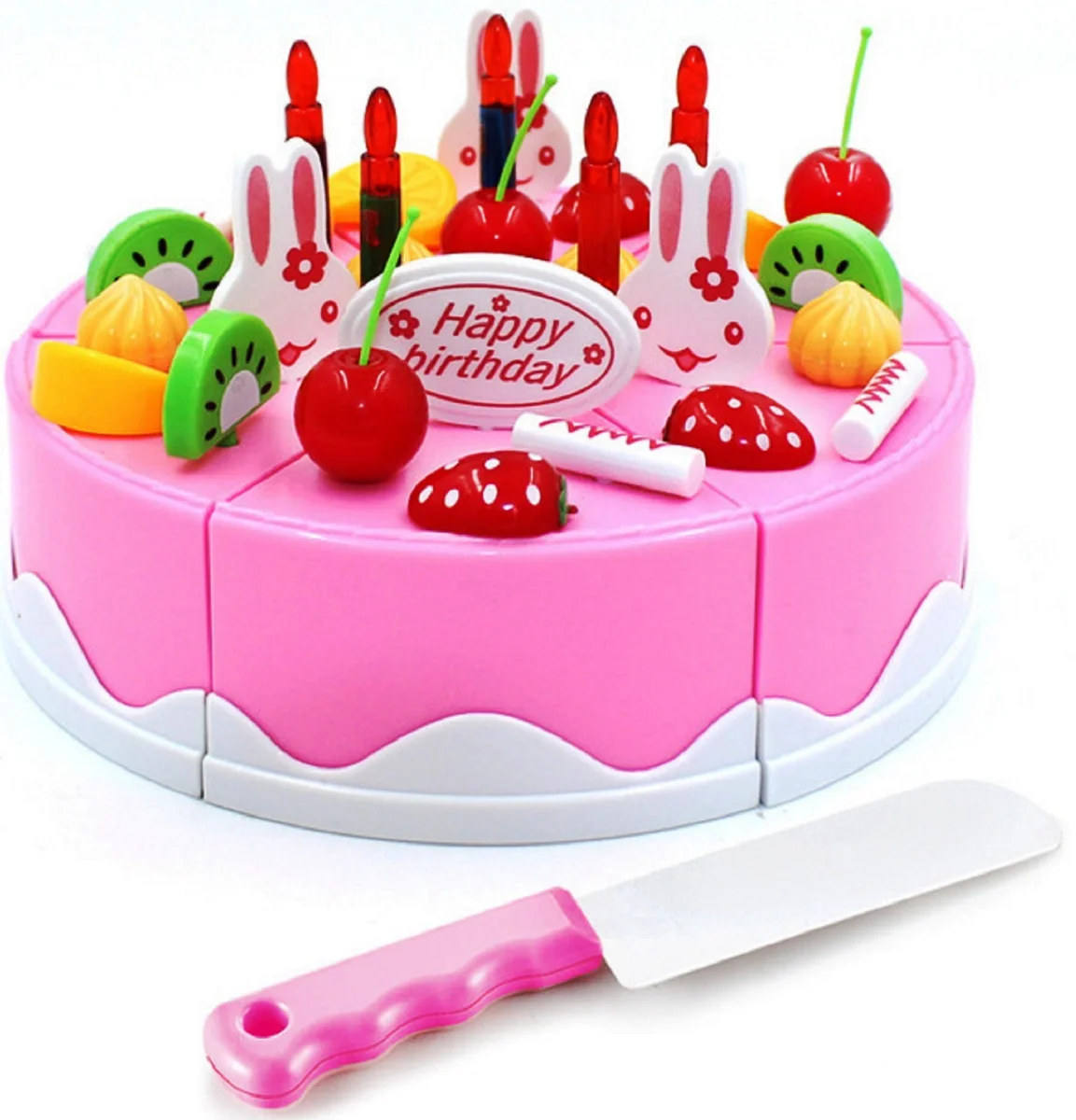 plastikowy tort zabawka dla dziewczynki na rzepy plastikowy