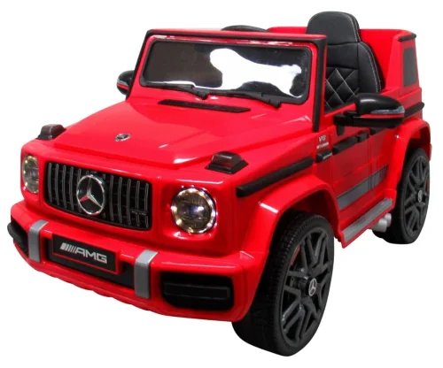 Mercedes G63 czerwony  Piankowe koła Eva, miękki fotelik Licencja