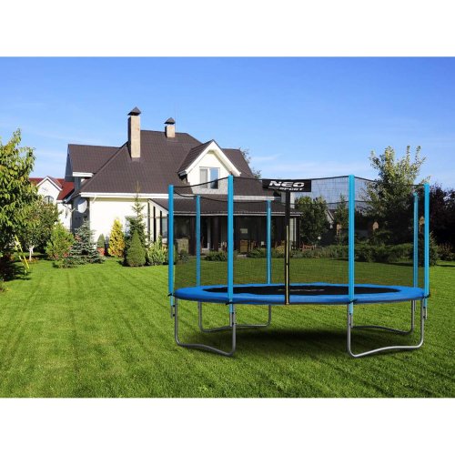 Trampolina ogrodowa 12ft/374cm z siatką zewnętrzną i drabinką Neo-Sport