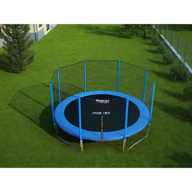 Trampolina ogrodowa 12ft/374cm z siatką zewnętrzną i drabinką Neo-Sport