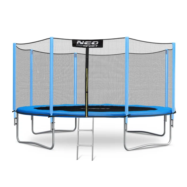 Trampolina ogrodowa 12ft/374cm z siatką zewnętrzną i drabinką Neo-Sport
