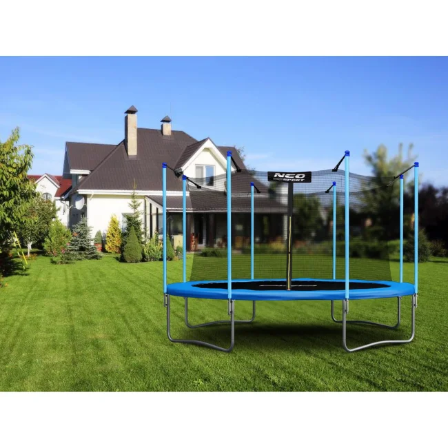 Trampolina ogrodowa 13ft/404cm z siatką wewnętrzną i drabinką Neo-Sport