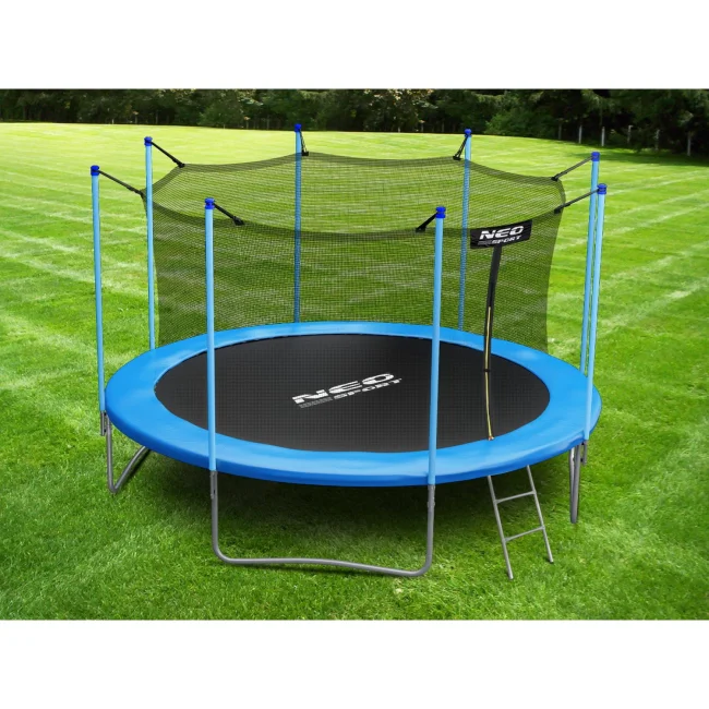 Trampolina ogrodowa 13ft/404cm z siatką wewnętrzną i drabinką Neo-Sport