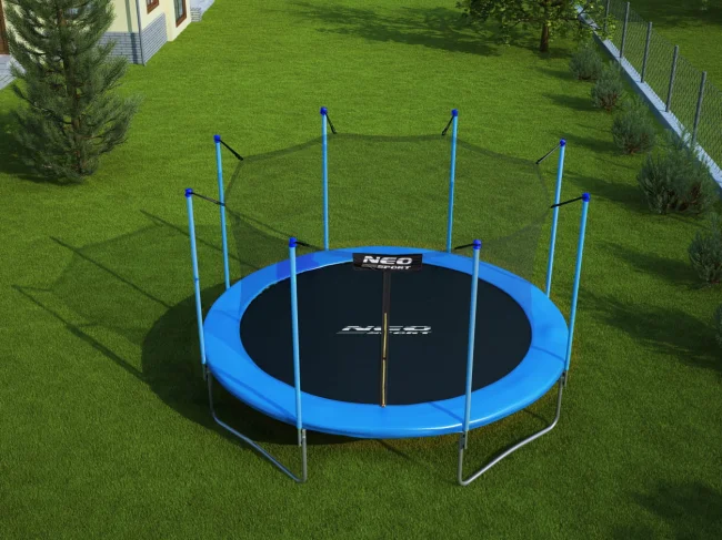Trampolina ogrodowa 13ft/404cm z siatką wewnętrzną i drabinką Neo-Sport