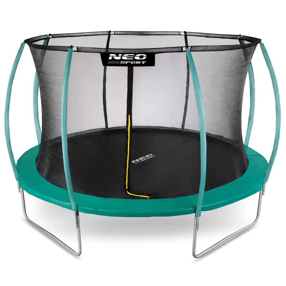Trampolina ogrodowa 12ft/374cm z siatką, profilowanymi słupkami i drabinką Neo-Sport
