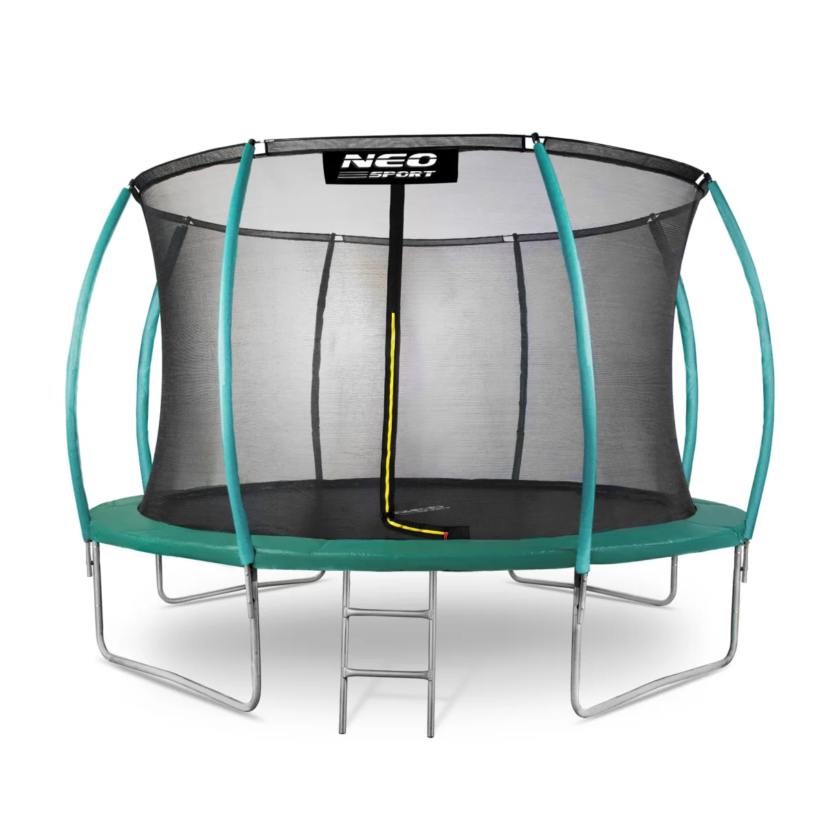 Trampolina ogrodowa 14ft/435cm z siatką, profilowanymi słupkami i drabinką Neo-Sport