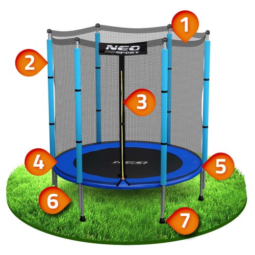 Trampolina ogrodowa dla dzieci 140 cm 4,5ft Neo-Sport