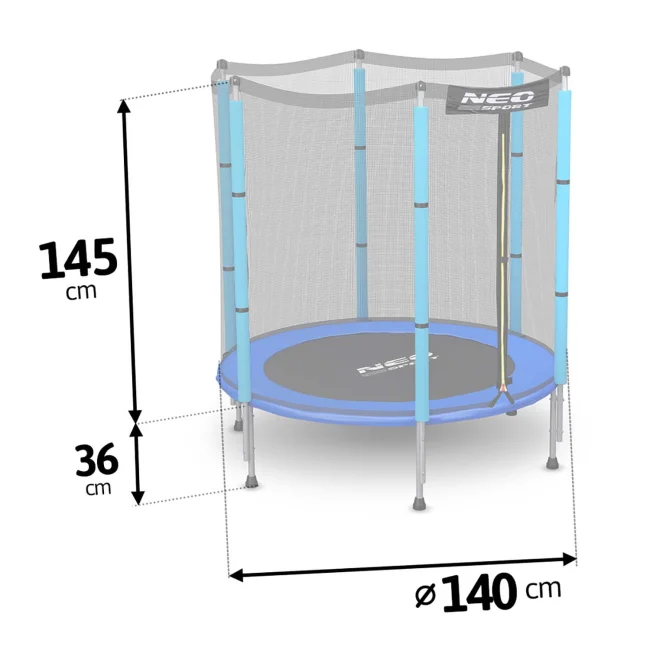Trampolina ogrodowa dla dzieci 140 cm 4,5ft Neo-Sport