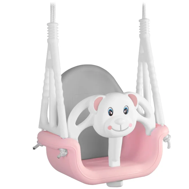 Huśtawka kubełkowa Słonik 3w1 Ricokids różowa