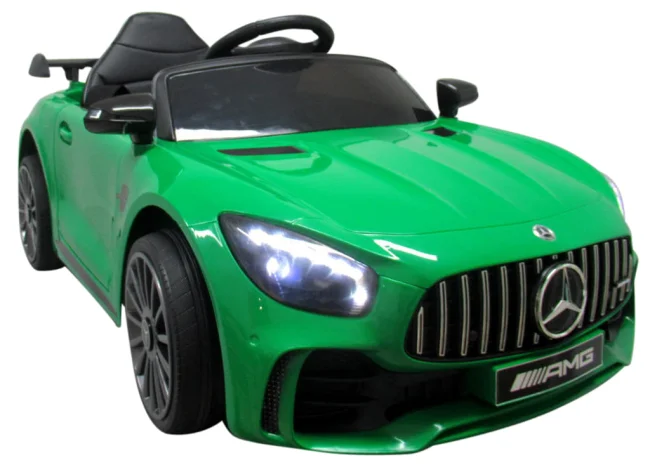 Mercedes GTR-S zielony  Miękkie koła Eva, miękki fotelik Licencja