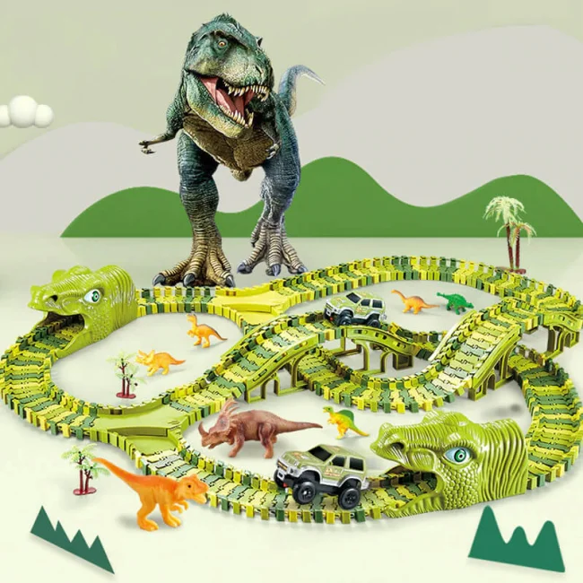 Ogromny tor samochodowy tor wyścigowy  360cm  dinozaur 240el 256a.jpg