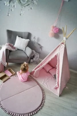 Namiot Tipi różowy dla dziewczynki twojadzidzia.jpg