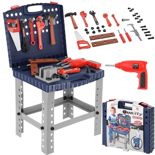 Lt100 landtoys warsztat dla dzieci zestaw majsterkowicza skladany w walizce