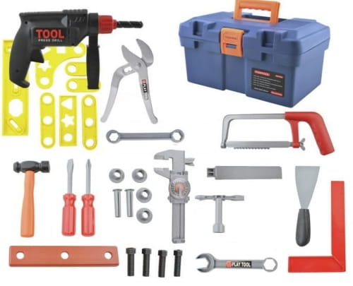 zestaw skrzynka z narzędziami dla dzieci warsztat wiertarka Lt230 