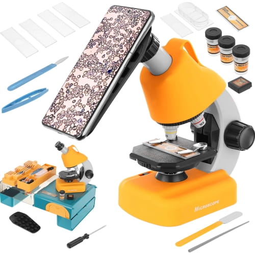 mikroskop dla dzieci x1200 zestaw edukacyjny z połączeniem do smartfona xl