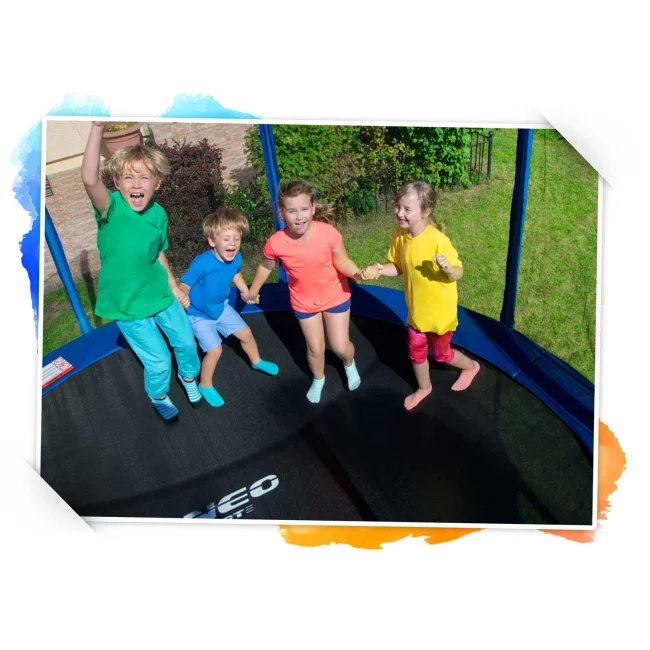 Trampolina ogrodowa 15ft/465cm z siatką zewnętrzną i drabinką Neo-Sport