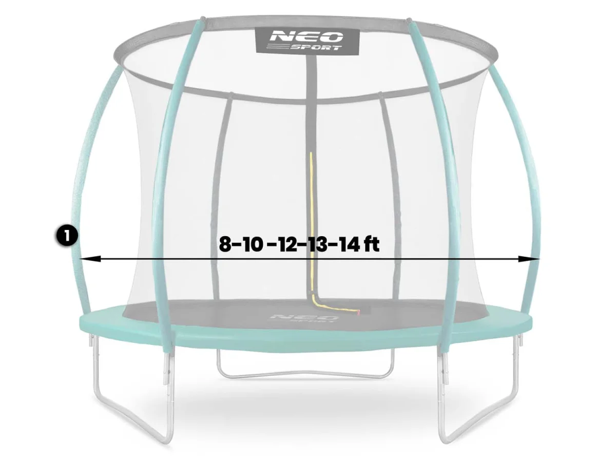 Słupek dolny do trampoliny typu C 8-14 ft zielony Neo-Sport
