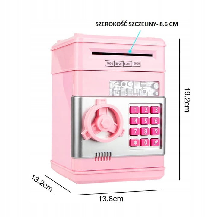 Skarbonka bankomat sejf dla dzieci wpłatomat monet banknotów pieniądze dla dzieci Lt232 twojadzidzia.pl4.jpg