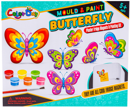 magnesy gipsowe na lodówkę diy motylki motyl