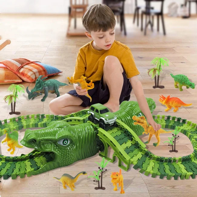 Tor wyścigowy dla dzieci park dinozaurów dla  chłopca dziewczynki td.jpg