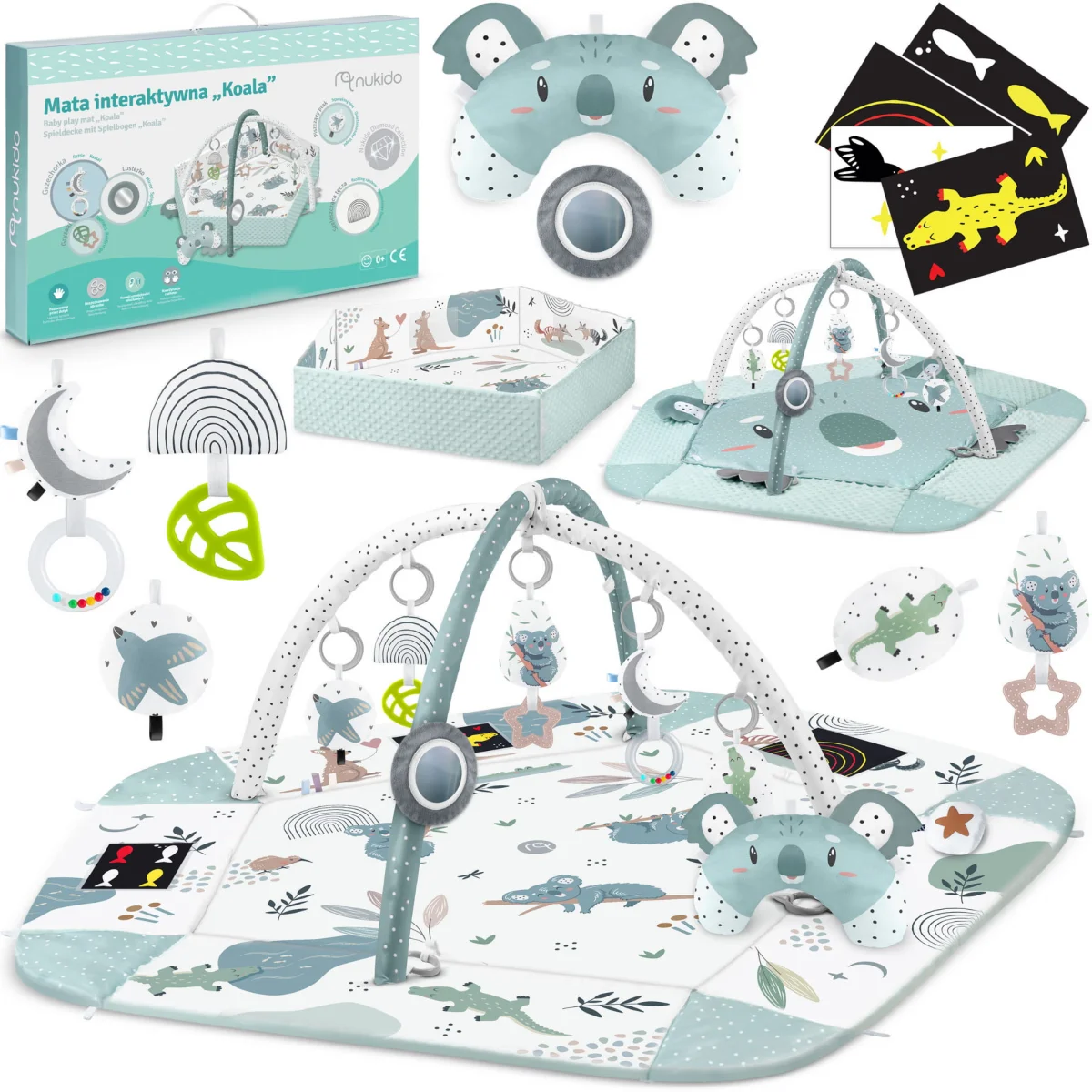Mata interaktywna edukacyjna 136 x 136 cm Koala Nukido