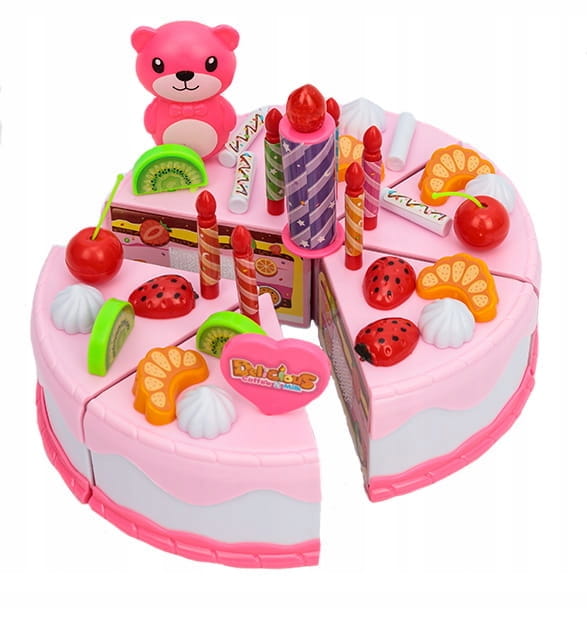 Tort urodzinowy do krojenia rozowy